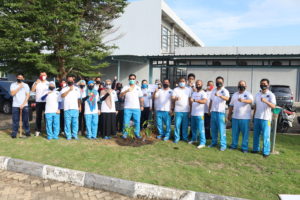 Gotong Royong dan Penanaman Pohon dalam rangka memperingati Hari Kemerdekaan RI Ke-75