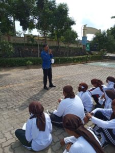Diseminasi Informasi P4GN melalui Sosialisasi dalam rangka MPLS (Masa Pengenalan lingkungan Sekolah) di SMK N 5 Batam