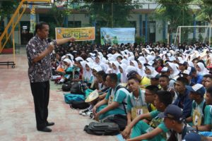 Diseminasi Informasi P4GN melalui Sosialisasi dalam rangka MPLS (Masa Pengenalan lingkungan Sekolah) di SMA Negeri 3 Batam