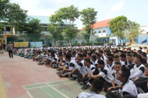 Diseminasi Informasi P4GN melalui Sosialisasi dalam rangka MPLS (Masa Pengenalan lingkungan Sekolah) di SMA Negeri 3 Batam