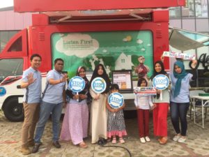 Sosialisasi bahaya penyalahgunaan narkoba melalui Bus Pencegahan BNNP Kepri dalam rangka Public Day Tahun 2019 di Kota Batam