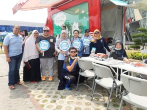 Sosialisasi bahaya penyalahgunaan narkoba melalui Bus Pencegahan BNNP Kepri dalam rangka Public Day Tahun 2019 di Kota Batam