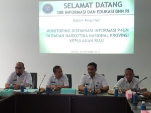 Monitoring Diseminasi Informasi dan Edukasi di BNN Kepulauan Riau
