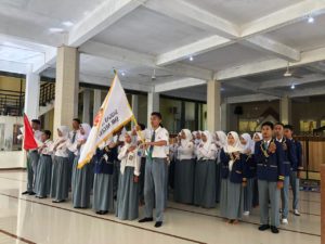 Pelaksanaan Pembina Upacara Dalam Rangka Sosialisasi Pencegahan dan Pemberantasan Penyalahgunaan dan Peredaran Gelap Narkoba (P4GN) sekaligus pelantikan satgas anti narkoba di lingkungan pelajar