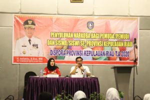 Penyuluhan Narkoba bagi Pemuda/Pemudi dan Siswa/Siswi Se-Provinsi Kepulauan Riau Dispora Provinsi Kepulauan Riau TA. 2020