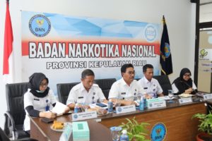 Video Conference BNNP KEPRI Meneruskan Arahan dari BNN Pusat ke BNNK/Kabupaten Terkait Pencegahan Penyebaran COVID-19