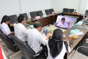 Video Conference BNNP KEPRI Meneruskan Arahan dari BNN Pusat ke BNNK/Kabupaten Terkait Pencegahan Penyebaran COVID-19
