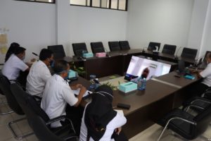 Vidcon Monitoring dan Evaluasi TW-I Tahun Anggaran 2020 BNNP KEPRI dengan BNNK/Kabupaten