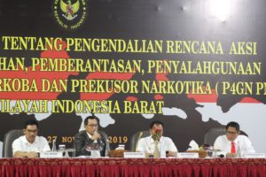 Rapat Koordinasi Tentang Pengendalian Rencana Aksi Nasional Pencegahan, Pemberantasan, Penyalahgunaan, Peredaran Gelap Narkoba Dan Prekursor Narkotika (P4GN) Di Wilayah Indonesia Barat
