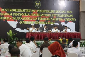 Rapat Koordinasi Tentang Pengendalian Rencana Aksi Nasional Pencegahan, Pemberantasan, Penyalahgunaan, Peredaran Gelap Narkoba Dan Prekursor Narkotika (P4GN) Di Wilayah Indonesia Barat