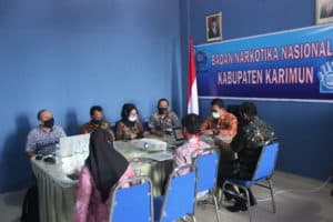 Monitoring dan Evaluasi TW 3 Tahun 2020 oleh BNNP KEPRI ke BNN Kabupaten Karimun