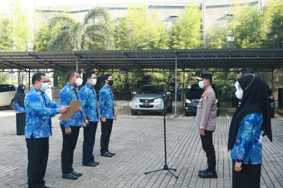 Pelaksanaan Apel Pagi Kepala BNNP Himbau Pegawai Tetap Patuhi Protokol Kesehatan
