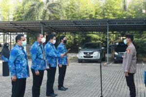 Pelaksanaan Apel Pagi Kepala BNNP Himbau Pegawai Tetap Patuhi Protokol Kesehatan