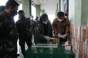 BNNP Kepri Lakukan Sosialisasi dan Tes Urin di lingkungan KOREM 033/ Wira Pratama