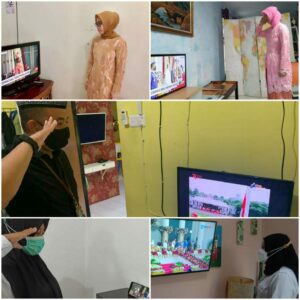Upacara Detik-Detik Proklamasi Hari Ulang Tahun Republik Indonesia Ke-76 melalui virtual dr Tempat tinggal masing-masing