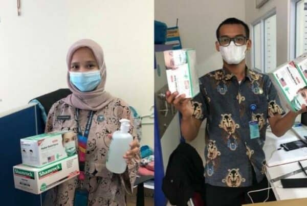 Pencegahan Penyebaran COVID-19 di BNNP KEPRI (Pembagian Masker, Handscoon dan Hand Sanitizer)