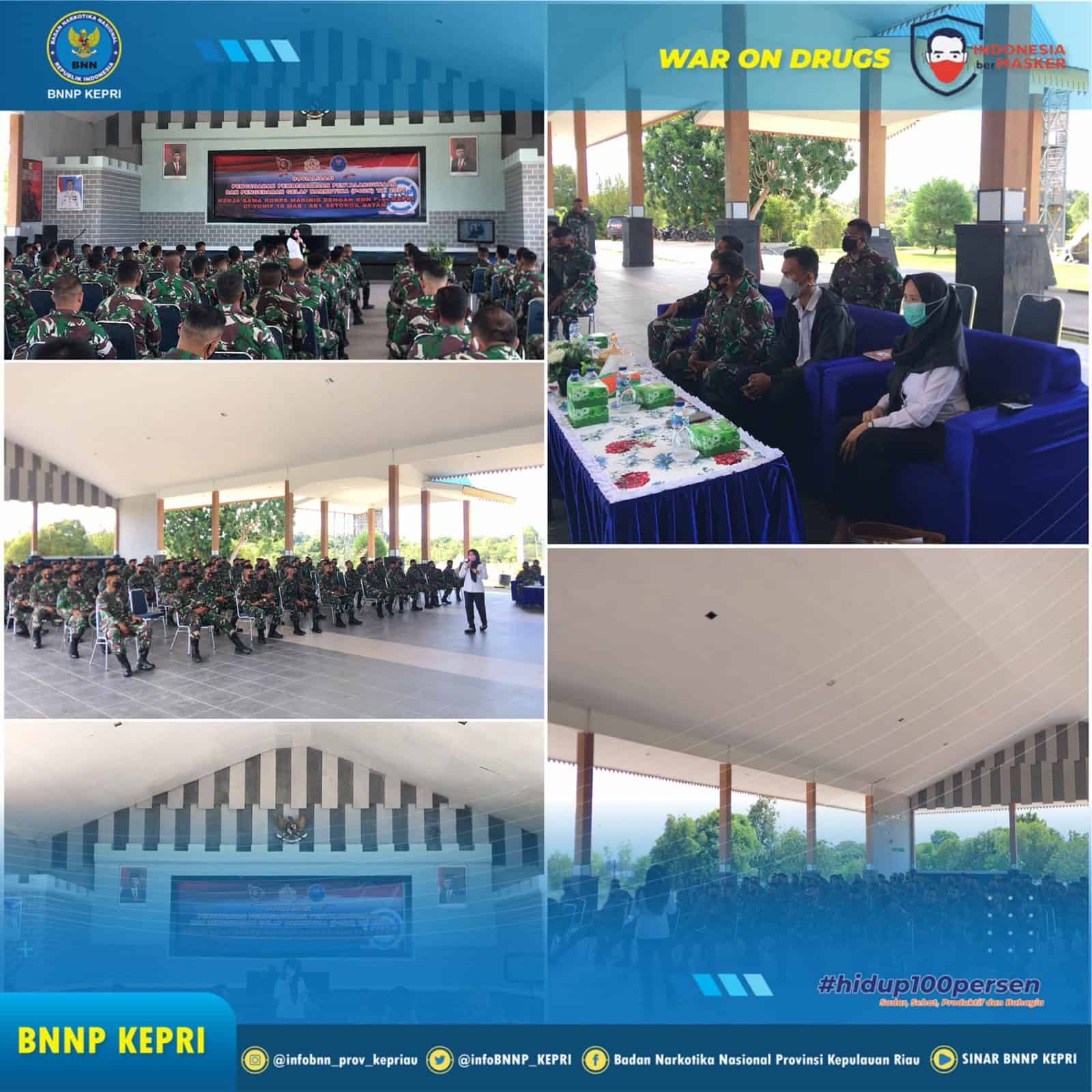 Sosialisasi Pencegahan Pemberantasan Penyalahgunaan dan Peredaran Gelap Narkotika di Balai Prajurit Batalyon Infanteri 10 Marinir/ SBY Setokok Batam Sosialisasi Pencegahan Pemberantasan Penyalahgunaan dan Peredaran Gelap Narkotika di Balai Prajurit Batalyon Infanteri 10 Marinir/ SBY Setokok Batam