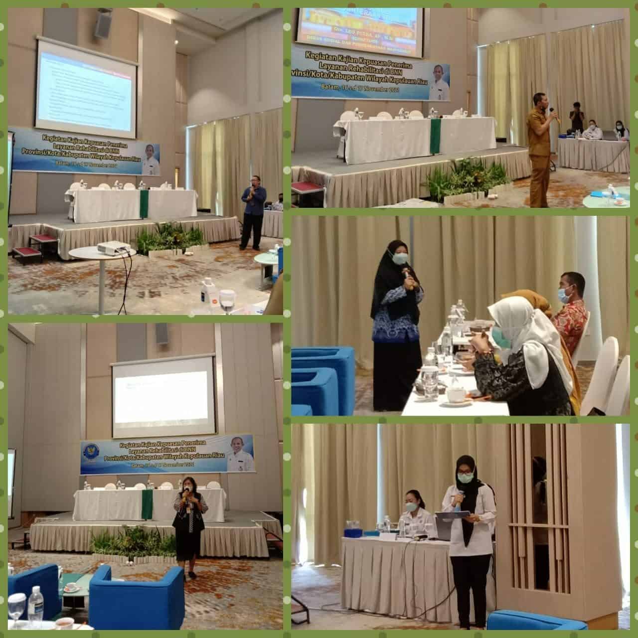 Sosialisasi Kajian Kepuasan Penerima Layanan Rehabilitasi di BNNP/K wilayah Kepulauan Riau
