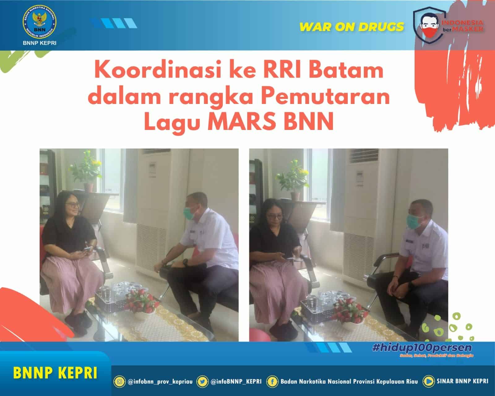 Koordinasi Dalam Rangka Menggelorakan Kampanye War On Drugs di RRI Batam