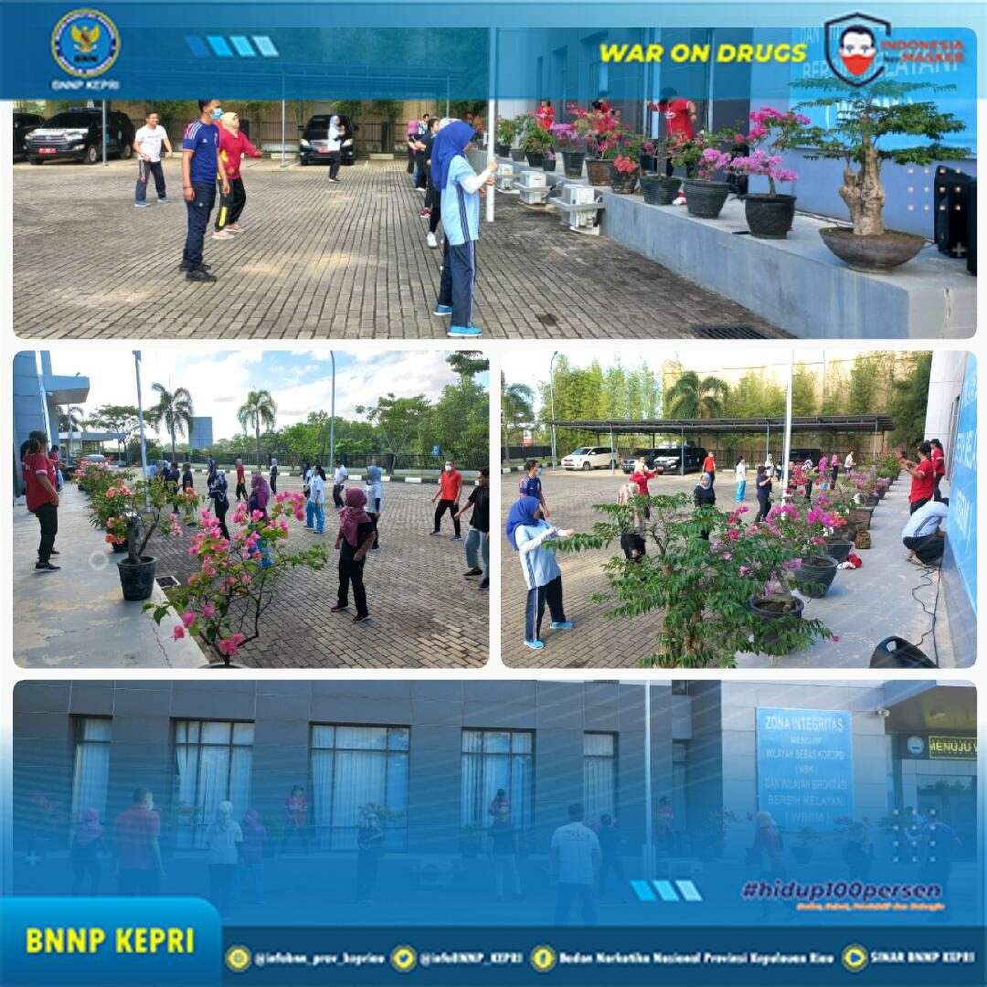 Pembinaan Jasmani Pegawai BNNP Kepri Pembinaan Jasmani Pegawai BNNP Kepri