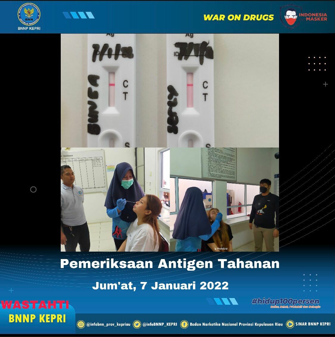 Tes Antigen Terhadap Tangkapan Tersangka Kasus Narkotika di BNNP Kepri Tes Antigen Terhadap Tangkapan Tersangka Kasus Narkotika di BNNP Kepri