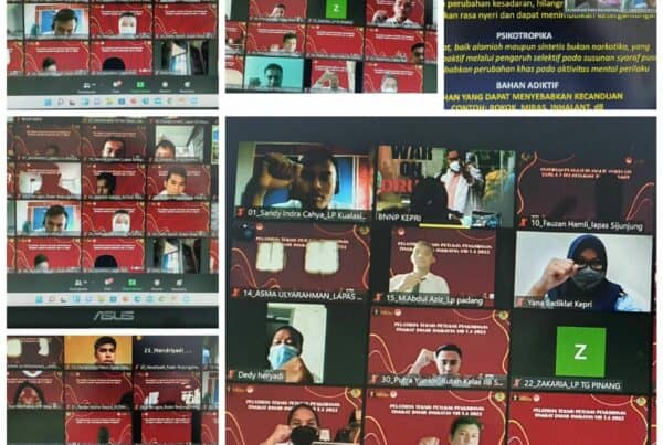 Informasi dan Edukasi P4GN Melalui Tatap Muka Secara Virtual pada Kegiatan Pelatihan Teknis Pengamanan Tingkat Dasar (PPTD) Badiklat Kumham angkatan 8