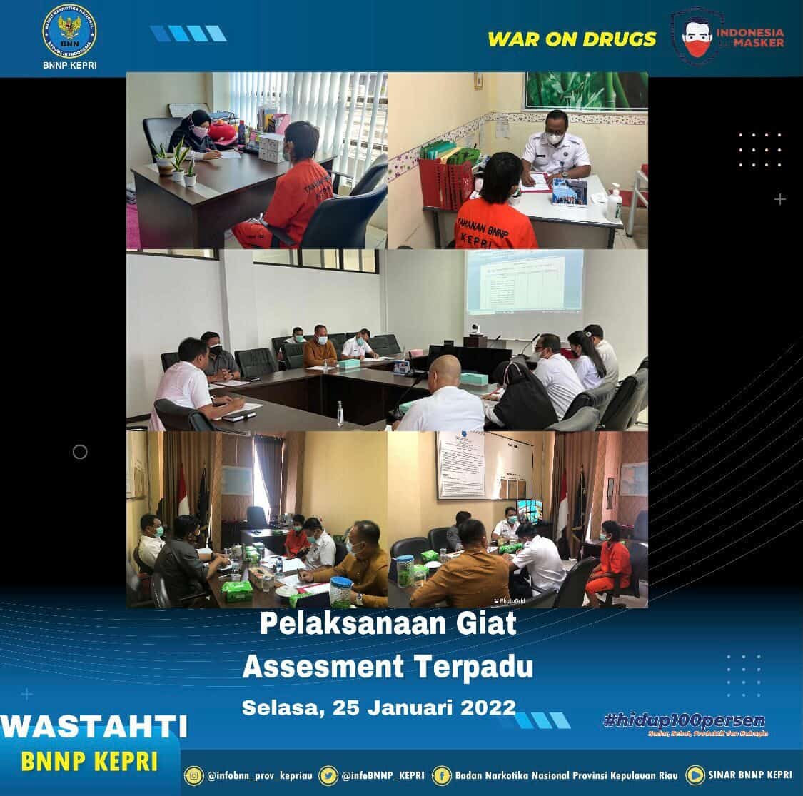 Informasi dan Edukasi P4GN Melalui Tatap Muka Secara Virtual pada Kegiatan Pelatihan Teknis Pengamanan Tingkat Dasar (PPTD) Badiklat Kumham angkatan 8 Asesmen Terpadu BNNP KEPRI