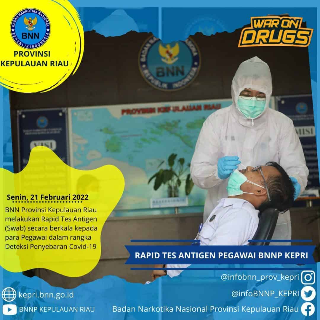 Pelaksanaan Pemeriksaan Antigen Personil BNNP KEPRI