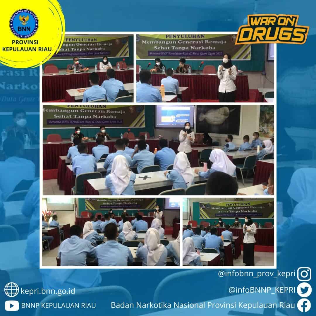 Informasi dan Edukasi melalui Penyuluhan Membangun Generasi Remaja Sehat Tanpa Narkoba pada SMK 1 Batam nformasi dan Edukasi melalui Penyuluhan Membangun Generasi Remaja Sehat Tanpa Narkoba pada SMK 1 Batam