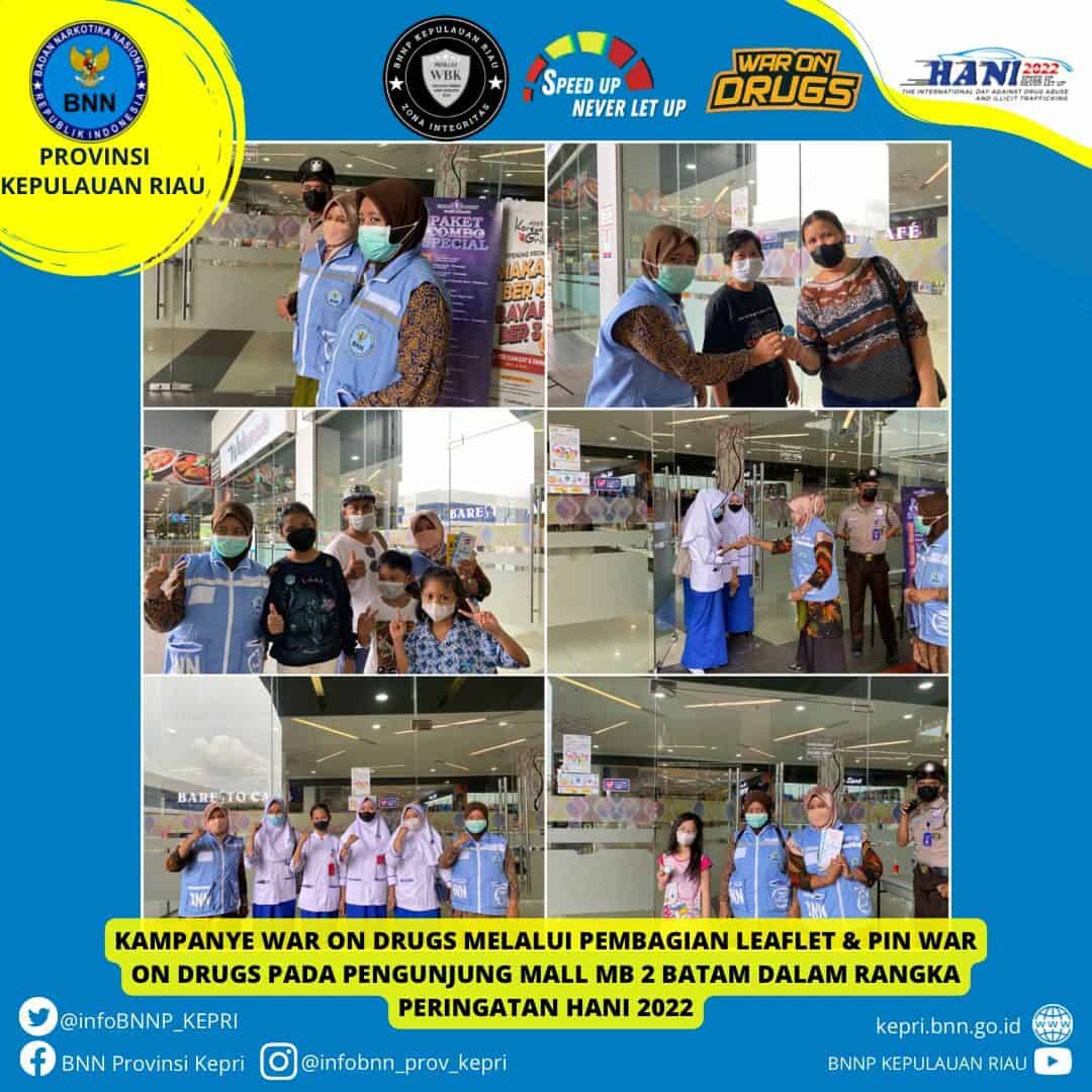 Kampanye War On Drugs melalui Pembagian Leaflet dan PIN War On Drugs dalam rangka Perayaan Hari Anti Narkotika Nasional (HANI) 2022 Kampanye War On Drugs melalui Pembagian Leaflet dan PIN War On Drugs dalam rangka Perayaan Hari Anti Narkotika Nasional (HANI) 2022