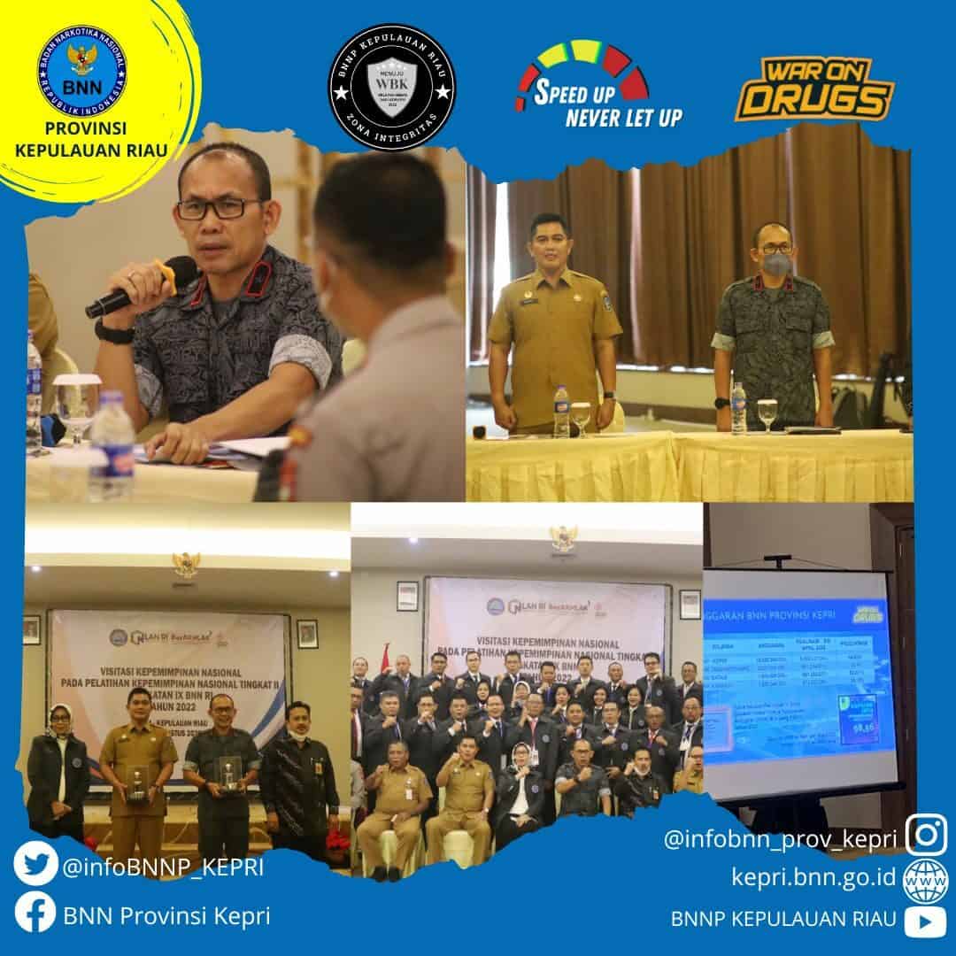 Visitasi Kepemimpinan Nasional pada Pelatihan Kepemimpinan Nasional Tingkat II Angkatan IX BNN RI Tahun 2022