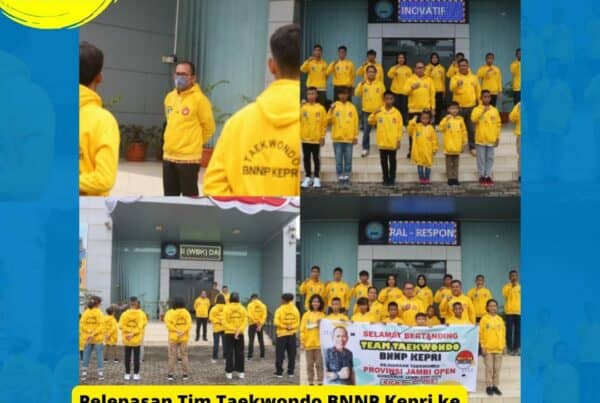 Pelepasan Tim Taekwondo BNNP Kepri ke Gubernur Cup Jambi 2022
