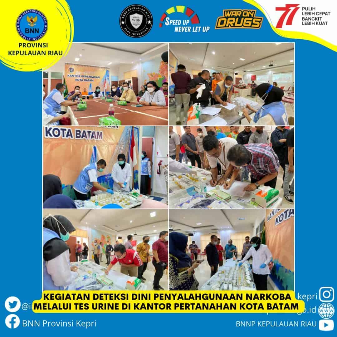 Pemberdayaan Masyarakat Anti Narkoba Melalui Test Urine di Lingkungan Instansi Pemerintah ( Kantor Pertanahan Kota Batam) Pemberdayaan Masyarakat Anti Narkoba Melalui Test Urine di Lingkungan Instansi Pemerintah ( Kantor Pertanahan Kota Batam)