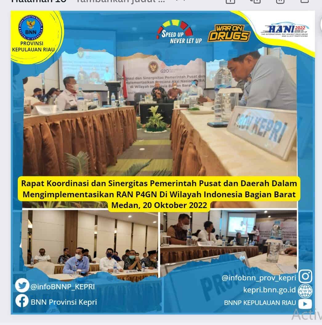 Rapat Koordinasi dan Sinergitas Pemerintah Pusat dan Daerah dalam Mengimplementasikan RAN P4GN di Wilayah Indonesia Bagian Barat Rapat Koordinasi dan Sinergitas Pemerintah Pusat dan Daerah dalam Mengimplementasikan RAN P4GN di Wilayah Indonesia Bagian Barat