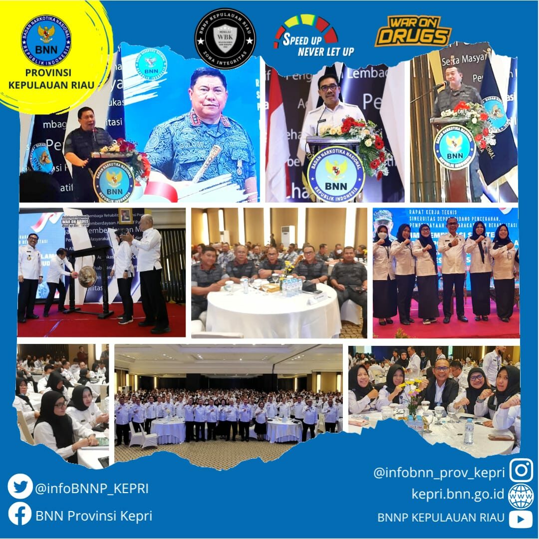 Rapat Kerja Teknis Sinergitas Deputi Bidang Rehabilitas dengan tema “Implementasi Strategi Soft Power Approach Dalam Sinergi P4GN Mewujudkan Indonesia Bersih Narkoba”