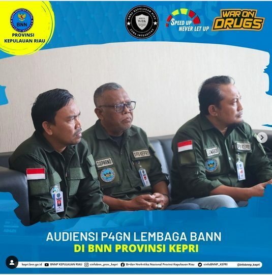 Audiensi P4GN di BNNP KEPRI dari lembaga swadaya masyarakat BANN