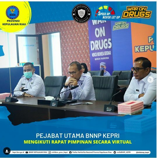 Pejabat Utama BNNP KEPRI Ikuti Rapim Secara Virtual Pejabat Utama BNNP KEPRI Ikuti Rapim Secara Virtual