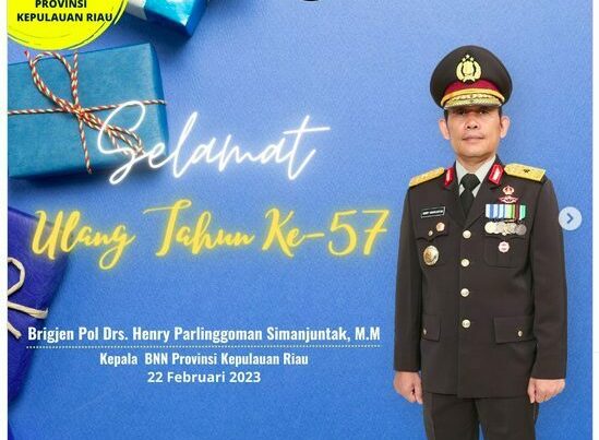 Selamat Ulang Tahun ke-57 Kepala BNNP Kepulauan Riau