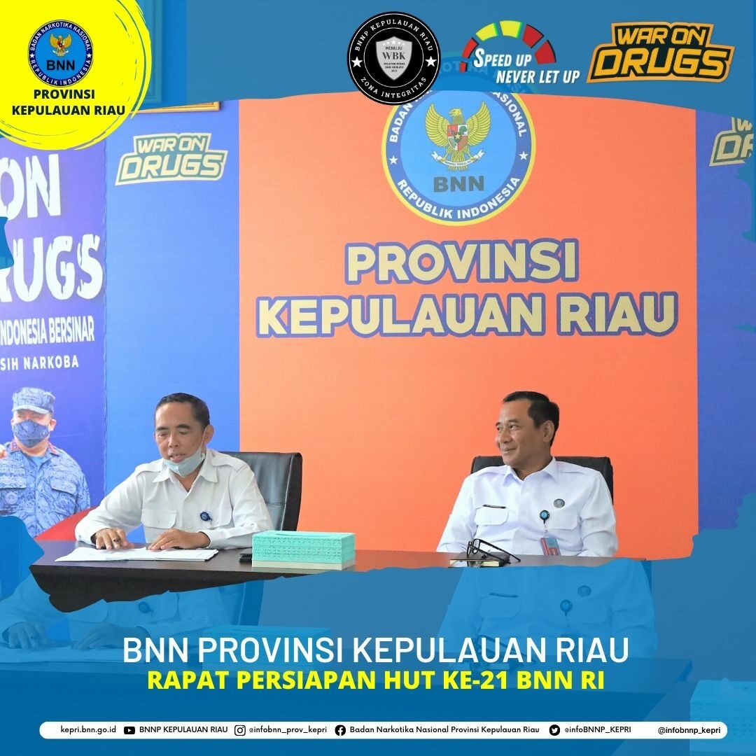 BNN Provinsi Kepulauan Riau Rapat Persiapan HUT Ke-21 BNN RI BNN Provinsi Kepulauan Riau Rapat Persiapan HUT Ke-21 BNN RI