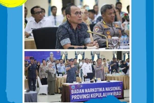 Kepala BNNP KEPRI Hadiri Acara Puncak Gema War On Drugs Secara Virtual