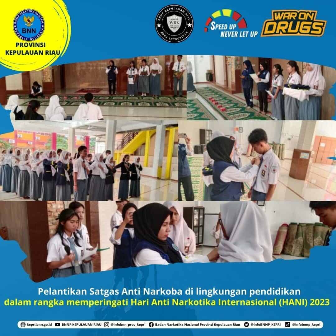 Pelaksanaan Pelantikan Satgas Anti Narkoba di lingkungan pendidikan dalam rangka memperingati Hari Anti Narkotika Internasional (HANI) 2023 Pelaksanaan Pelantikan Satgas Anti Narkoba di lingkungan pendidikan dalam rangka memperingati Hari Anti Narkotika Internasional (HANI) 2023