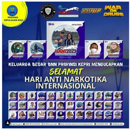 Keluarga Besar BNNP Kepri Mengucapkan Selamat Hari Anti Narkotika Internasional" Keluarga Besar BNNP Kepri Mengucapkan Selamat Hari Anti Narkotika Internasional”