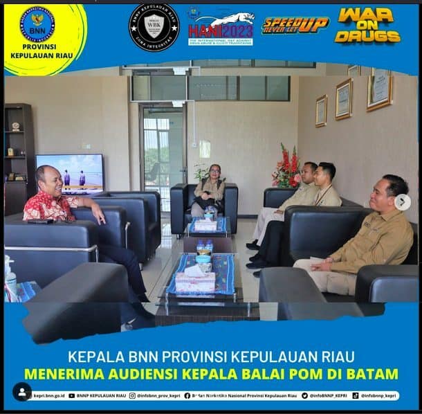 Kepala BNNP Kepri Menerima Audiensi Kepala Balai POM di Batam Kepala BNNP Kepri Menerima Audiensi Kepala Balai POM di Batam