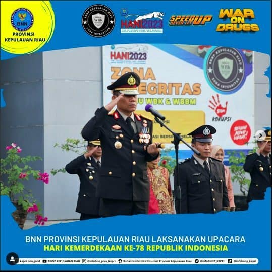 BNN Provinsi Kepulauan Riau Laksanakan Upacara Hari Kemerdekaan Ke-78 Republik Indonesia BNN Provinsi Kepulauan Riau Laksanakan Upacara Hari Kemerdekaan Ke-78 Republik Indonesia