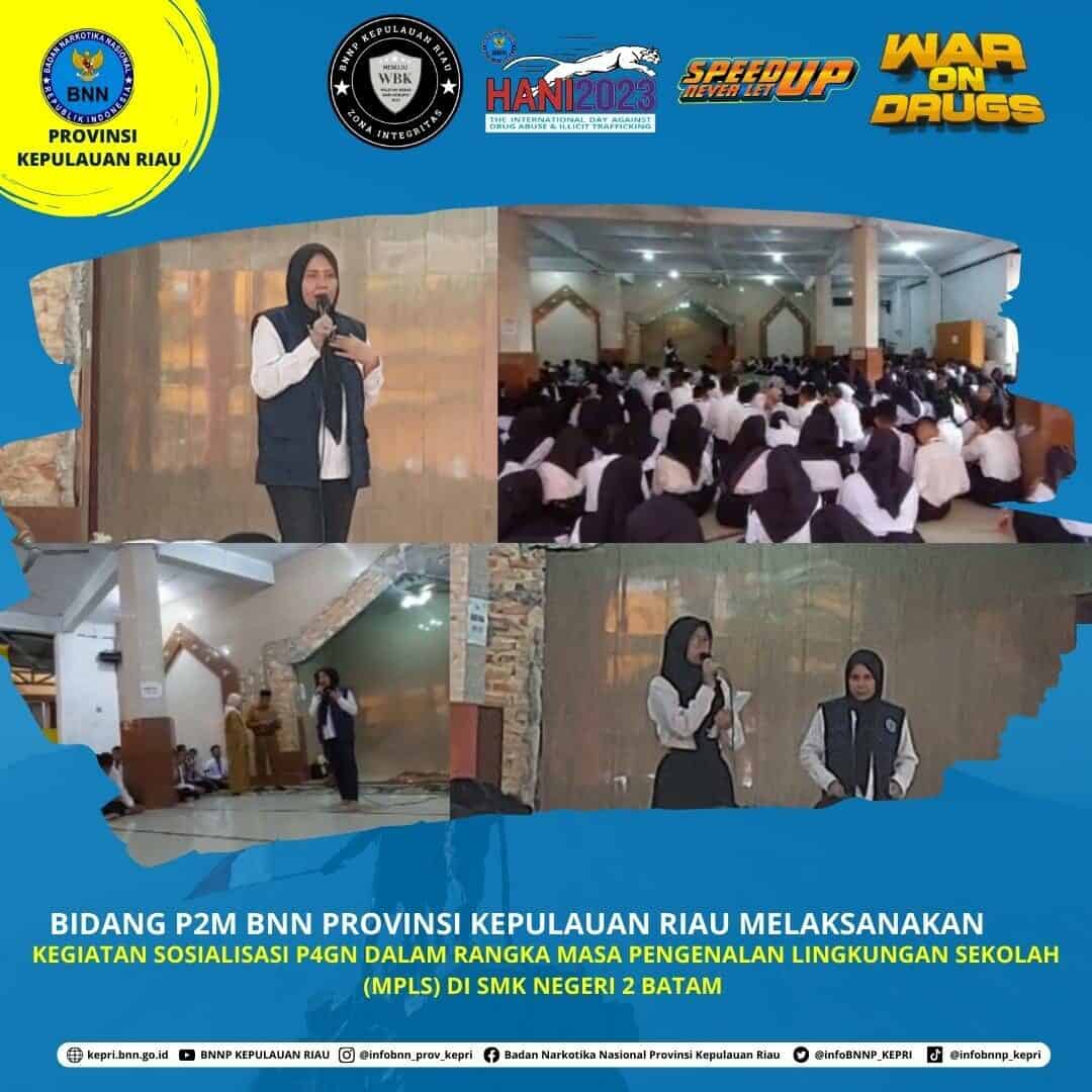 Informasi dan Edukasi dalam Pencegahan Penyalahgunaan Narkoba dalam Rangka Masa Pengenalan Lingkungan Sekolah (MPLS) di SMK NEGERI 2 BATAM Informasi dan Edukasi dalam Pencegahan Penyalahgunaan Narkoba dalam Rangka Masa Pengenalan Lingkungan Sekolah (MPLS) di SMK NEGERI 2 BATAM