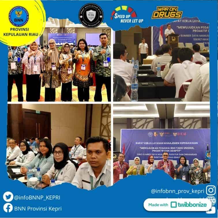 Rapat kerja layanan manajemen kepegawaian "mewujudkan pegawai BNN yang unggul, proaktif dan adaptif" Rapat kerja layanan manajemen kepegawaian “mewujudkan pegawai BNN yang unggul, proaktif dan adaptif”
