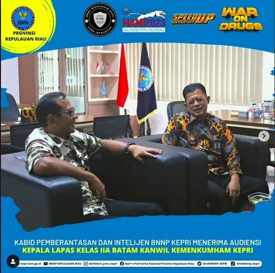 Audiensi Kepala Lapas Kelas II Batam dengan Kepala Bidang Pemberantasan dan Intelijen BNNP KEPRI