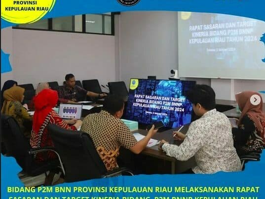 Rapat Sasaran dan Target Kinerja Bidang P2M BNNP Kepulauan Riau Tahun 202