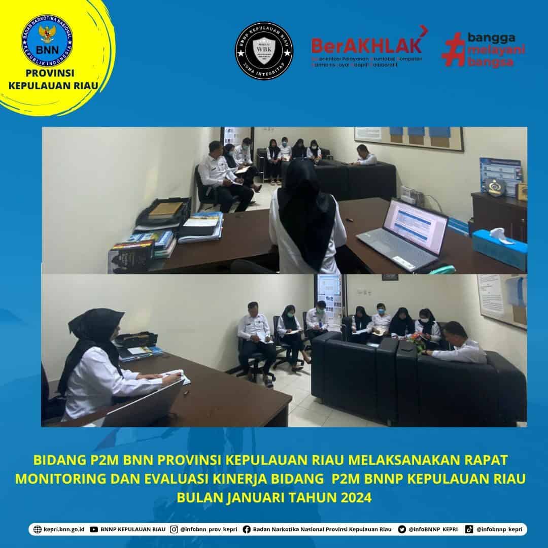 Rapat Monitoring dan Evaluasi Pelaksanaan Kegiatan Bidang P2M bulan Januari dan Penyusunan Pelaksanaan Kegiatan bulan Februari 2024 Rapat Monitoring dan Evaluasi Pelaksanaan Kegiatan Bidang P2M bulan Januari dan Penyusunan Pelaksanaan Kegiatan bulan Februari 2024