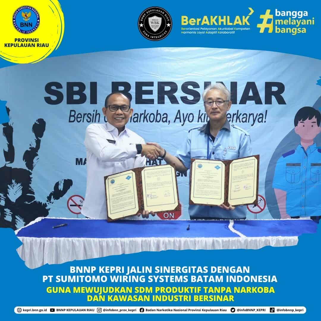 BNNP KEPRI JALIN SINERGITAS DENGAN PT SUMITOMO WIRING SYSTEMS BATAM INDONESIA GUNA MEWUJUDKAN SDM PRODUKTIF TANPA NARKOBA DAN KAWASAN INDUSTRI BERSINAR Konsep Otomatis
